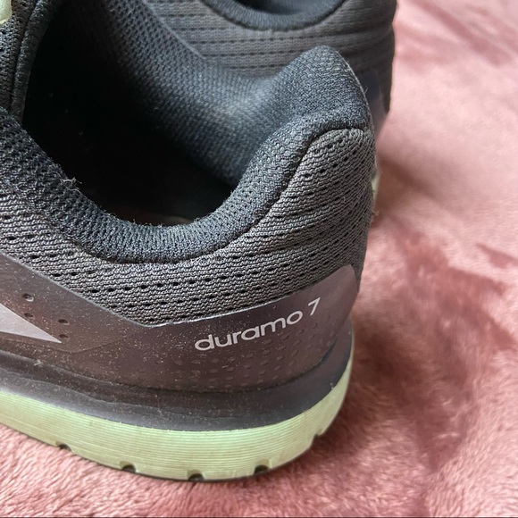 👟 Adidas Duramo 7 Black Mint Green Powder Blue Athletic Shoes Women’s Size 9 👟 - Picture 4 of 9